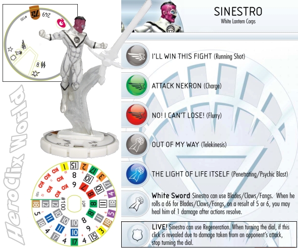 HeroClix Sinestro White Lantern