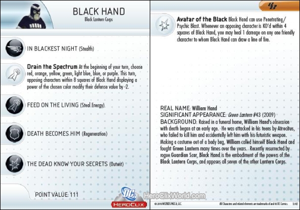 HeroClix Black Hand