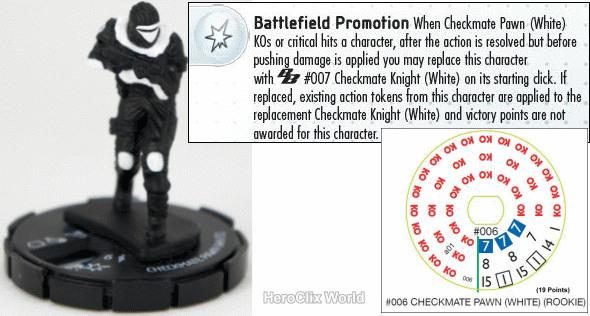 Heroclix Brave and the Bold 006 Checkmate Pawn White