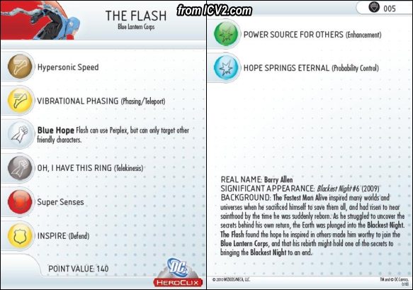 Heroclix Flash Cards