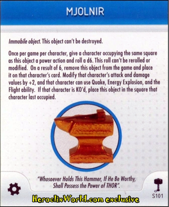 HeroClix Hammer of Thor Mjolnir HeroClix Hammer of Thor Mjolnir