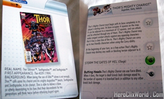 HeroClix Thors Mighty Chariot at HeroClix World