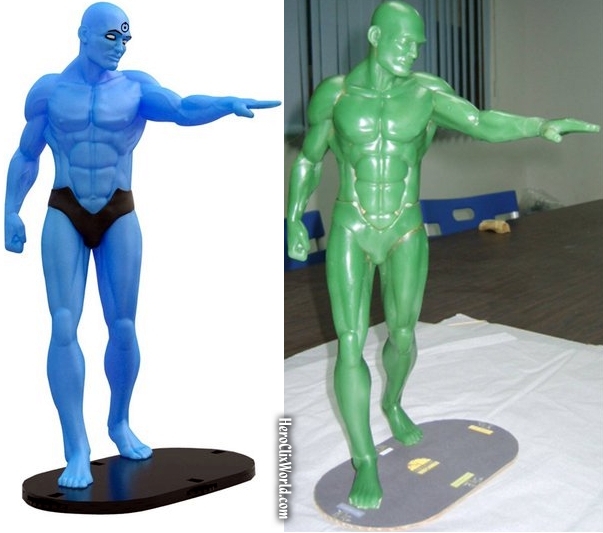 Dr Manhattan with clothes