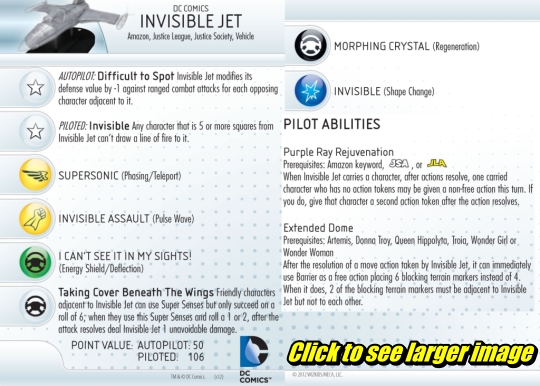 Batman HeroClix Invisible Jet