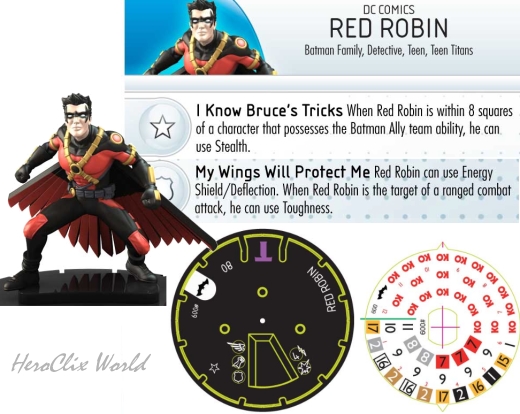 HeroClix World Dial Red Robin HeroClix World Dial Red Robin