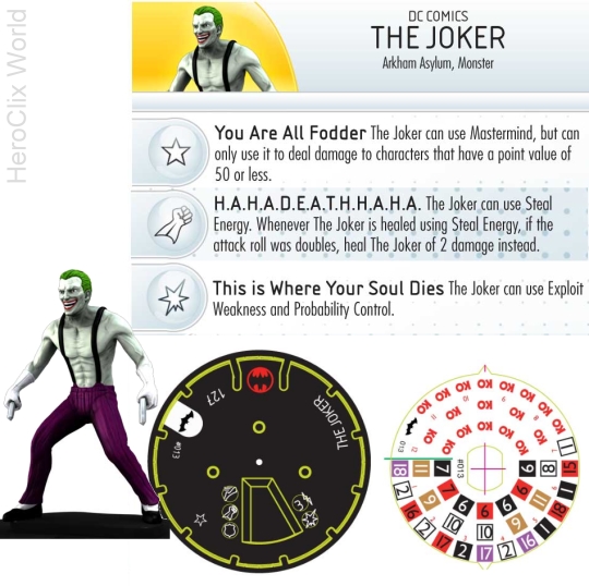 HeroClix The Joker Dial Batman HeroClix HeroClix The Joker Dial Batman HeroClix