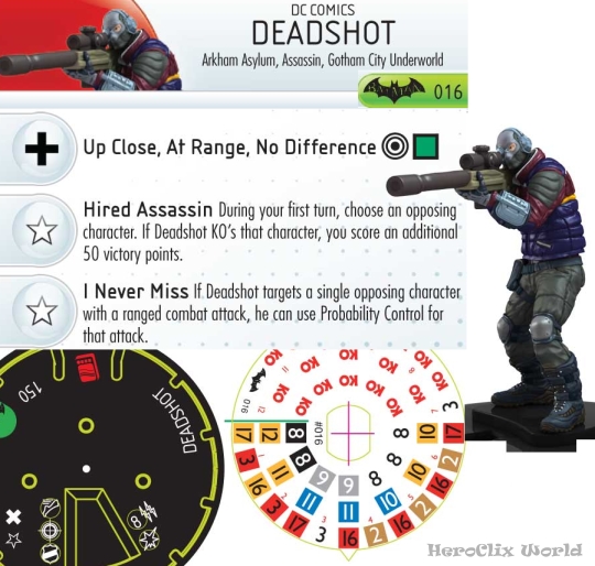 Arkham Origins HeroClix Deadshot Dial