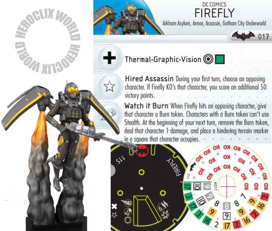 HeroClix Firefly ARkham Origins Dial HeroClix Firefly ARkham Origins Dial