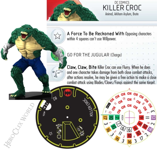HeroClix Two Face Gotham City Strategy Killer Croc HeroClix Two Face Gotham City Strategy Killer Croc