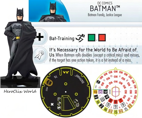 Batman HeroClix Dial HeroClix Batman Chase Dial