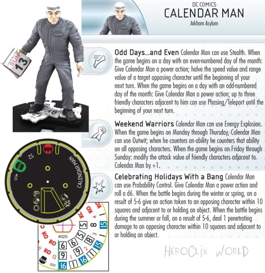 HeroClix Calendar Man HeroClix Calendar Man