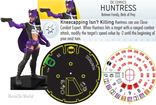 HeroClix Huntress Dial Streets of Gotham HeroClix Huntress Dial Streets of Gotham