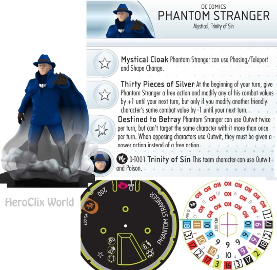 HeroClix Convention Exclusive Phantom Stranger Dial HeroClix Convention Exclusive Phantom Stranger Dial