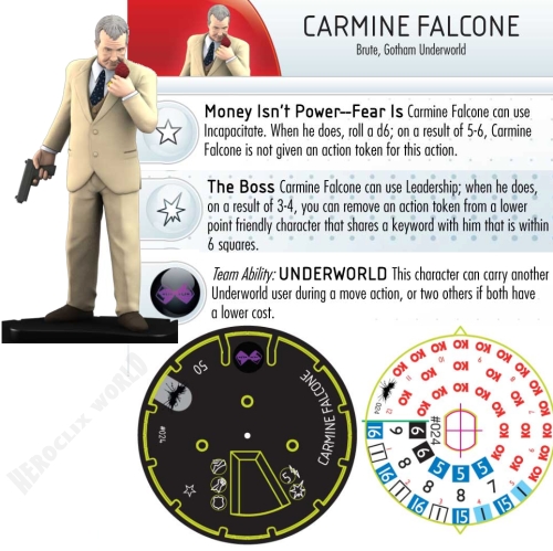 Carmine Falcone HeroClix Dial Dark Knight Carmine Falcone HeroClix Dial Dark Knight