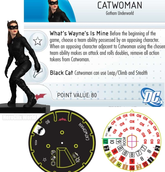 HeroClix Catwoman Dark Knight Rises dial