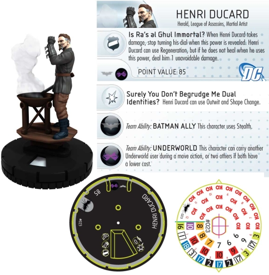 Henri Ducard Dark Knight Rises HeroClix Spoilers Dials