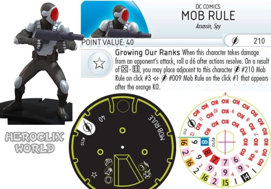 Mob Rule HeroClix Dial The Flash Mob Rule HeroClix Dial The Flash