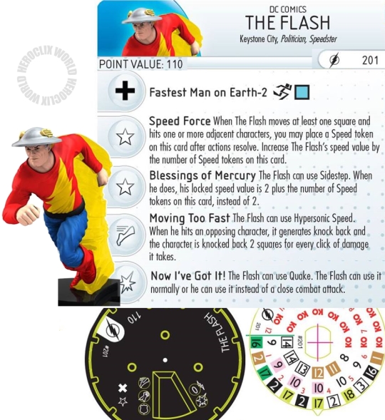 The Flash 201 HeroClix Dial The Flash 201 HeroClix Dial