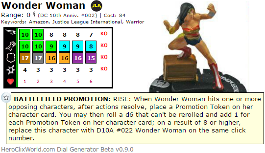 HeroClix Wonder Woman Dial HeroClix Wonder Woman Dial