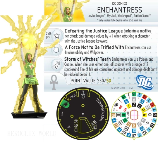 HeroClix Enchantress Dial Justice League New 52