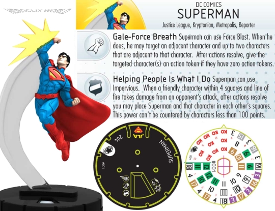 HeroClix Superman Justice League Dial Spoiler