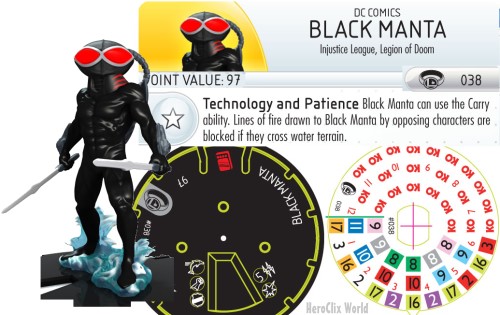 HeroClix Black Manta Dial HeroClix Black Manta Dial