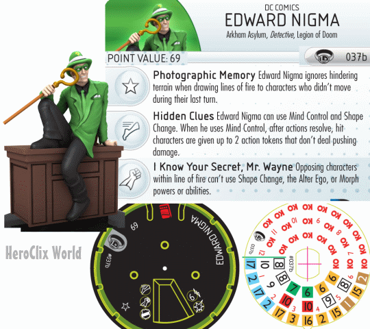 HeroClix Edward Nigma Dial