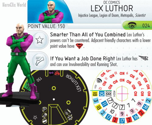 Lex Luthor Legion of Superheroes HeroClix Dial