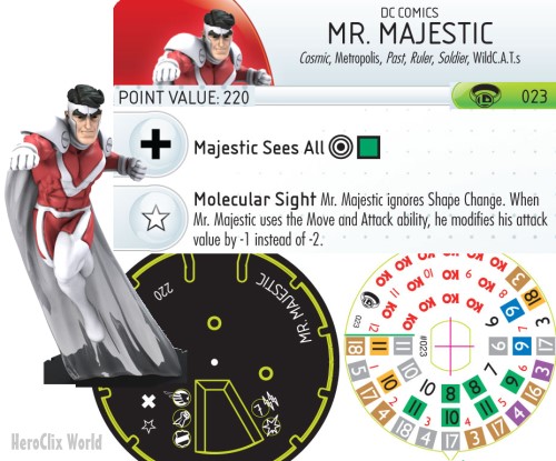 Mr Majestic HeroClix Figure Mr Majestic HeroClix Figure