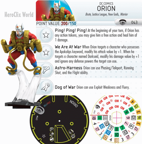 HeroClix Orion Dial