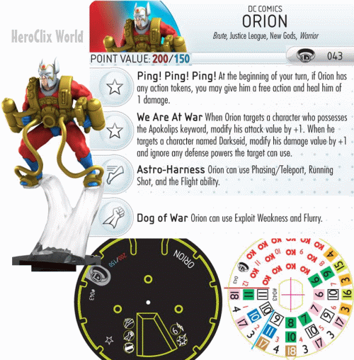 HeroClix Orion Dial HeroClix Orion Dial