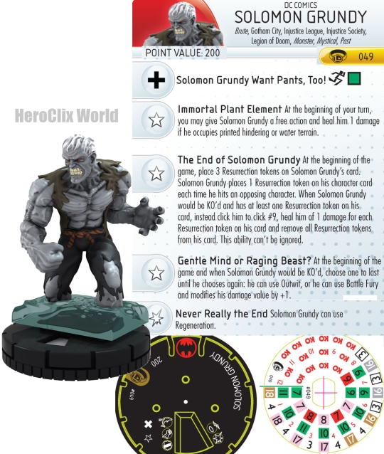 Solomon Grundy HeroClix Dial