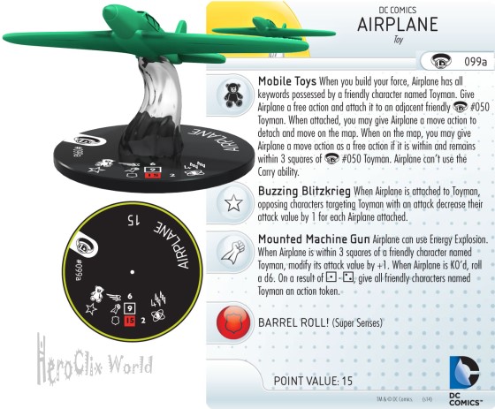 HeroClix Toyman Dial Airplane Toy