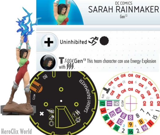 Sarah Rainmaker HeroClix Dial