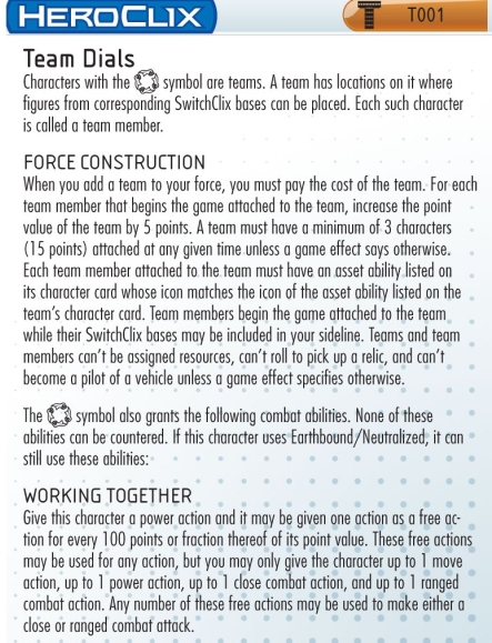 HeroClix Teen Titans Card 01