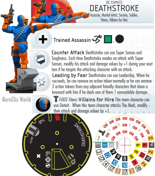 HeroClix Deathstroke Dial HeroClix Deathstroke Dial
