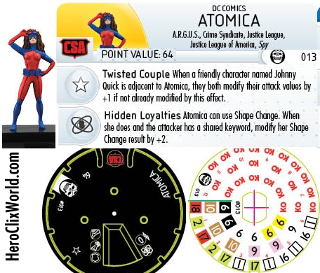 Atomica HeroClix Figure Atomica HeroClix Figure
