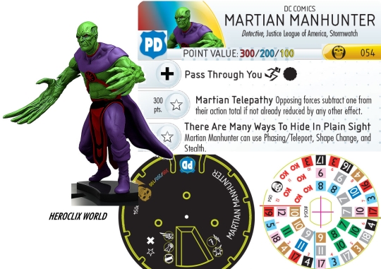 Martian Manhunter HeroClix Dial Martian Manhunter HeroClix Dial
