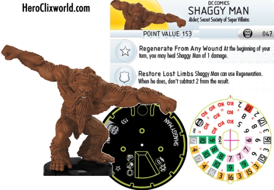 Shaggy Man HeroClix Dial Shaggy Man HeroClix Dial