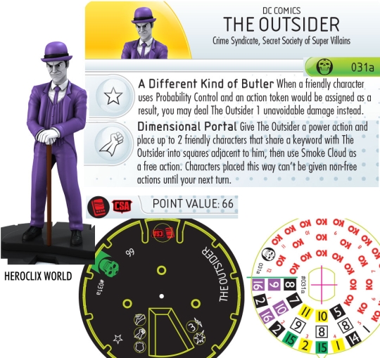 The outsider HeroClix figure