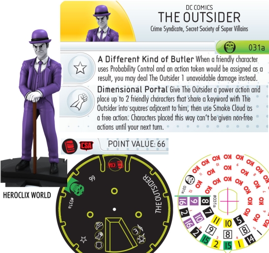 Trinity War The Outsider HeroClix Dial