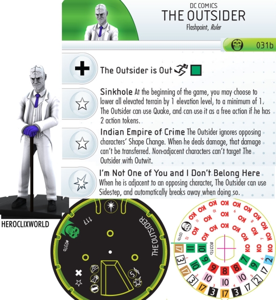 Trinity War The Outsider HeroClix Dial Trinity War The Outsider HeroClix Dial