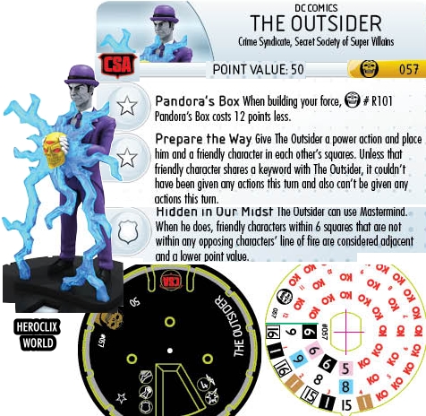 The outsider HeroClix figure