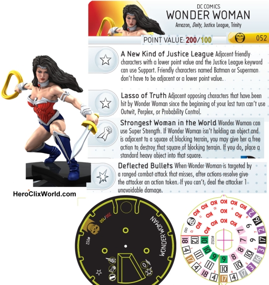 Wonder Woman Trinity War HeroClix Dial Wonder Woman Trinity War HeroClix Dial