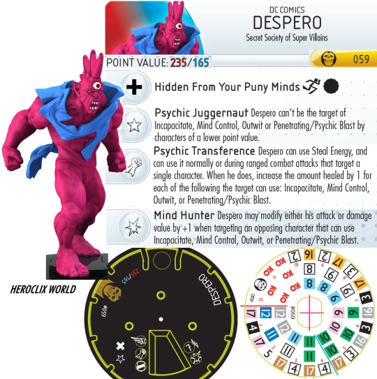 Despero HeroClix Dial