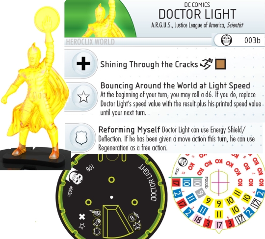Doctor Light Trinity War HeroClix Dial Doctor Light Trinity War HeroClix Dial