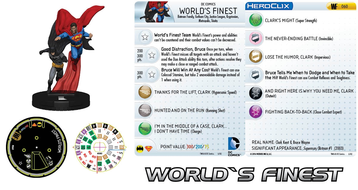 World's Finest Expansion METALLO #055 Figure w/ Card Heroclix 