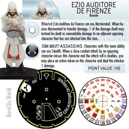 Assassin's Creed HeroClix Ezio dial