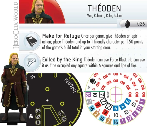 HeroClix theoden Dial