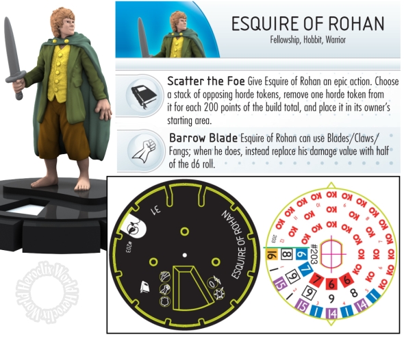 HeroClix Lord of the Rings Esquire Of Rohan HeroClix Lord of the Rings Esquire Of Rohan